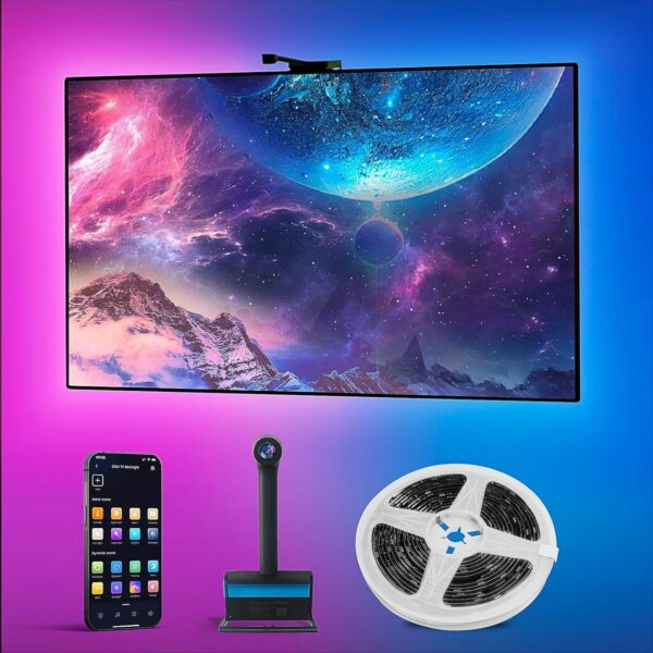 Cross-border Led Light Bar Bluetooth Synchronous TV Background With Screen Light With Camera Color Atmosphere - Image 5
