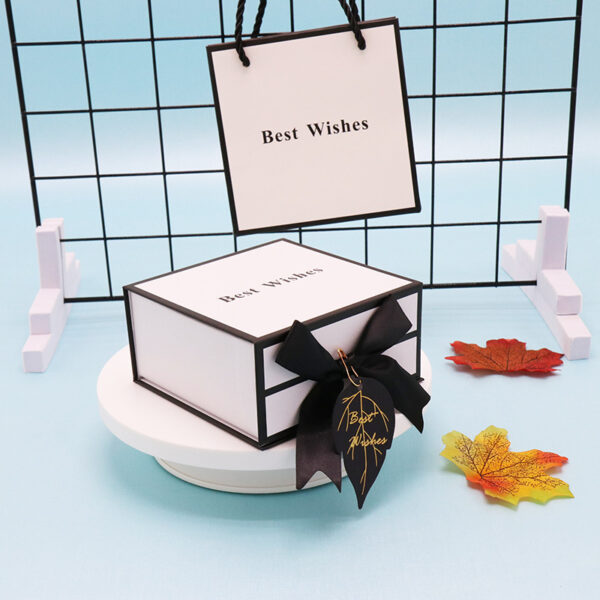 Clamshell Gift Box Lipstick Cosmetics White Packaging Box Square Gift Box - Image 4