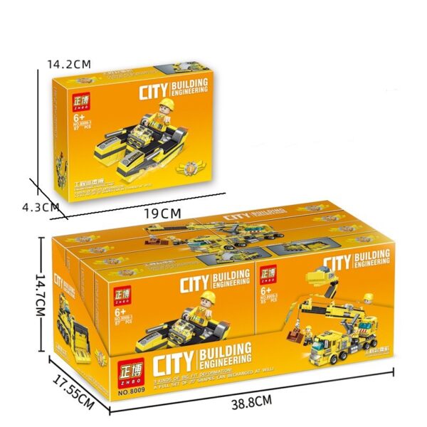 Construction Vehicle Assembly Building Block Toy Car Set - Image 5