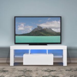 TV Stand With Storage 43 Inch LED Modern TV Media Console Entertainment Center With Drawer TV Cabinet For Living Room Bedroom