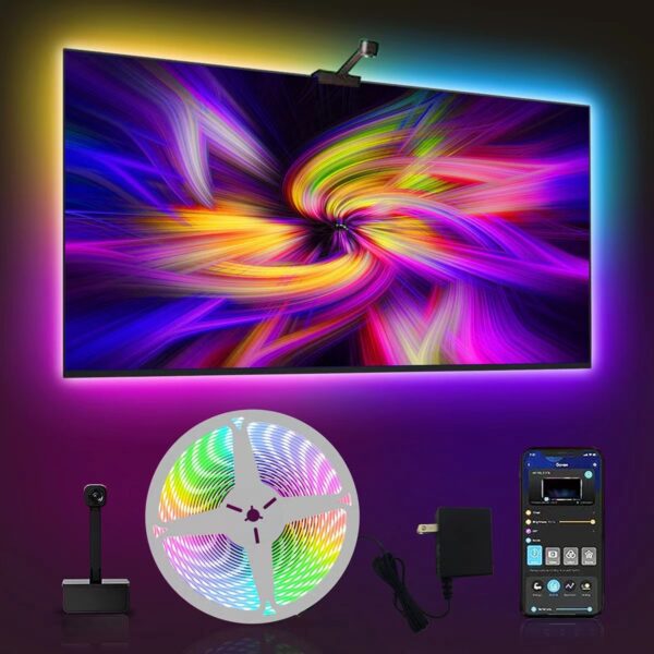 Cross-border Led Light Bar Bluetooth Synchronous TV Background With Screen Light With Camera Color Atmosphere - Image 3