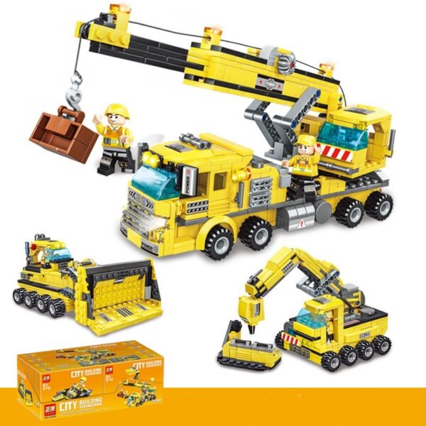 Construction Vehicle Assembly Building Block Toy Car Set - Image 4