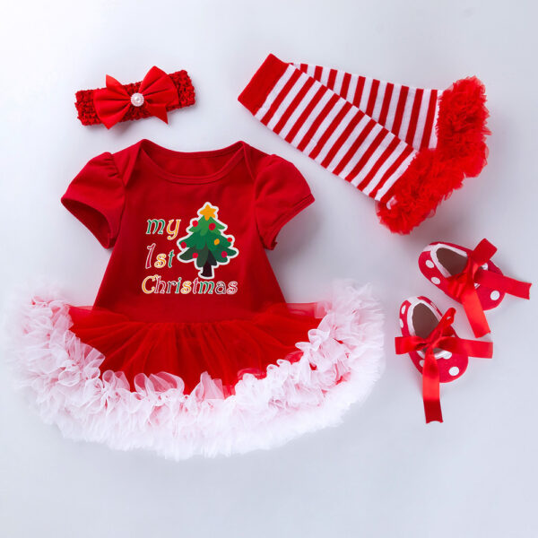 Children's Clothing Christmas Baby's Gown 4-piece Set - Image 10