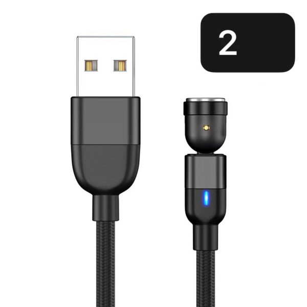 Magnetic Data Cable Threeinone 540-degree Rotation  Charging Cable Suitable - Image 3