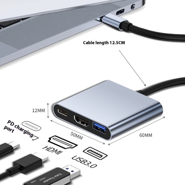 Type-c 7-in-1 Expansion Dock HDMI Projection Screen Usb Hub30 Multi-function Cable Seperater - Image 5