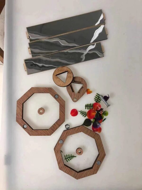 Wooden DIY Rotating Kaleidoscope Kit Outdoor Kids Toys - Image 4