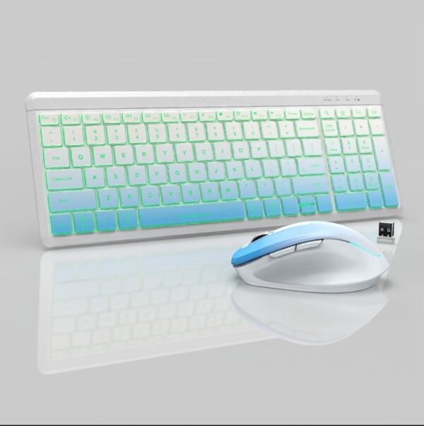 Wireless Bluetooth Dual-mode Charging Keyboard And Mouse Combination Suit Mute Ergonomic - Image 4