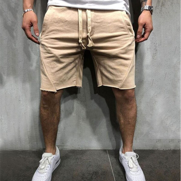 summer mens gym sports sport grey shorts for men - Image 2