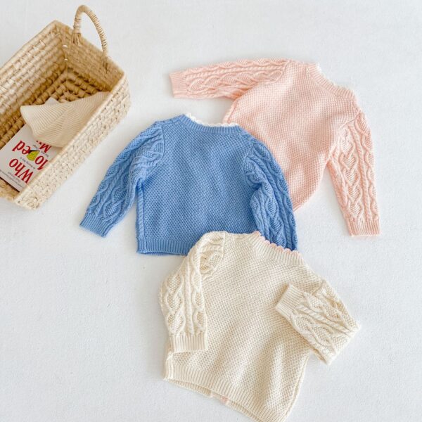 Baby Girl Baby Flower Embroidered Coat - Image 5