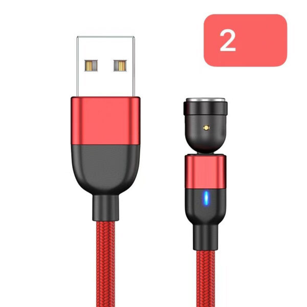 Magnetic Data Cable Threeinone 540-degree Rotation  Charging Cable Suitable - Image 5