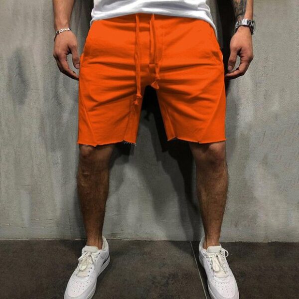 summer mens gym sports sport grey shorts for men - Image 3