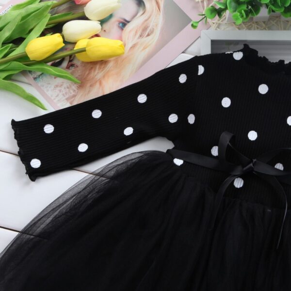 Baby Girls Spring Winter Long Sleeve Tutu Lace Dresses Infantil Newborn 1st Birthday Party Clothes Christening Gown Casual Wear - Image 4