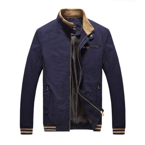 Spring Autumn Men Casual Jacket Coat Men's Fashion Washed  Pure Cotton Brand Clothing Jackets Male Coats - Image 2