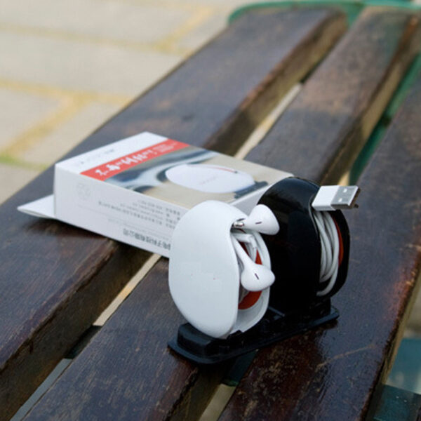 Automatic Earphone Retractor Reel-type Push-type Telescopic Multi-function Data Storage Box Winder - Image 4