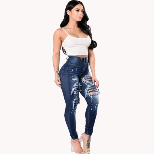 Women's ripped jeans pants - Image 5