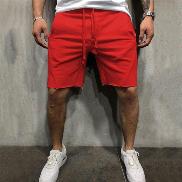 summer mens gym sports sport grey shorts for men - Image 5