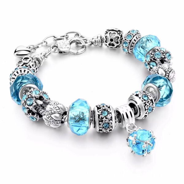 Crystal Beads Bracelets & Bangles Snake Chain Charm Bracelets For Women Jewellery - Image 8