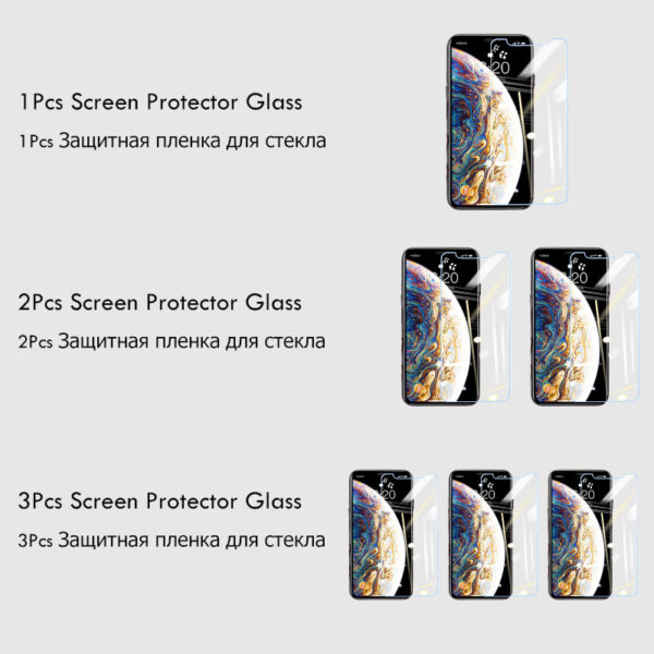 Compatible with Apple, 3Pcs Full Cover Glass On The For iPhone X XS Max XR Temper - Image 2