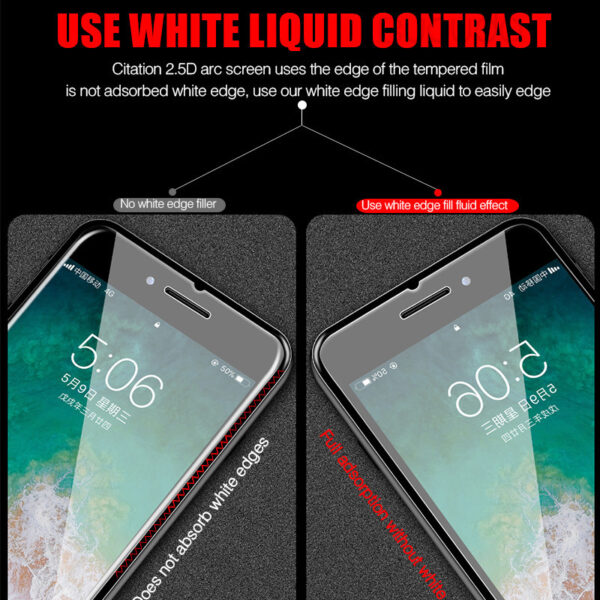 Compatible with Apple, 3Pcs Full Cover Glass On The For iPhone X XS Max XR Temper - Image 3