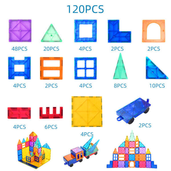 Magnetic Tiles Building Blocks Creative Construction Toy - Image 3