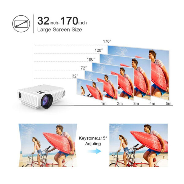 The Projector Is a Small Mini Home Theater 1080p Hd Portable Projector Computer - Image 9