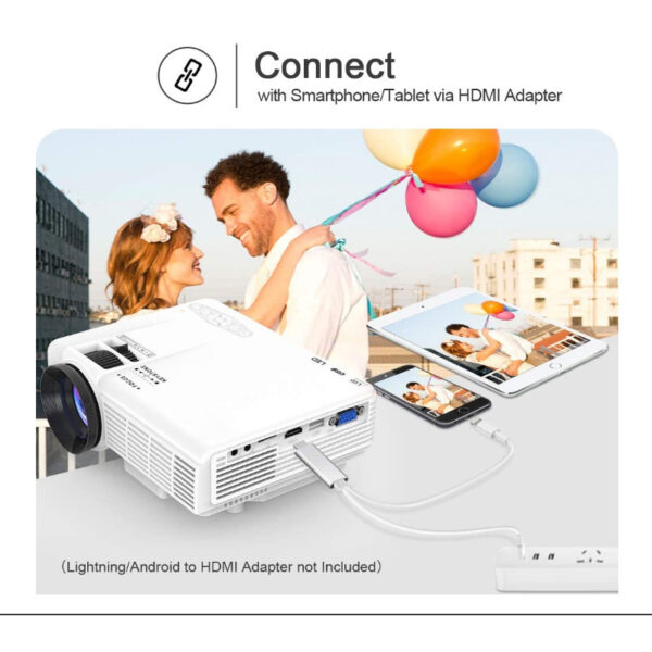 The Projector Is a Small Mini Home Theater 1080p Hd Portable Projector Computer - Image 4