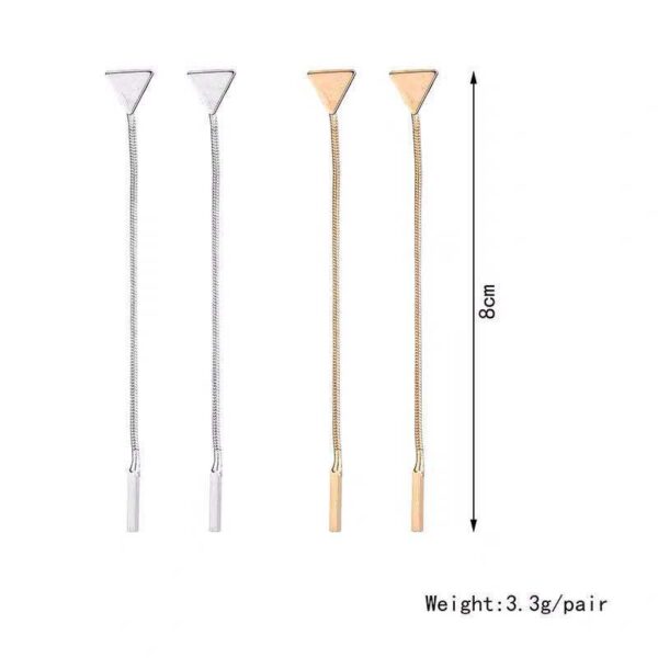ALong Earrings Female Tassel Earrings Triangle Earrings Small Earrings - Image 4