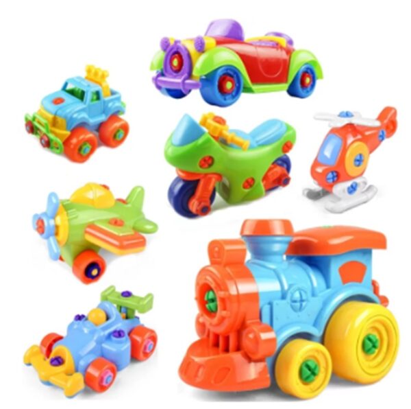 Children's Toys Detachable and Assembled Motorcycle Plastic Building Block Toys - Image 2