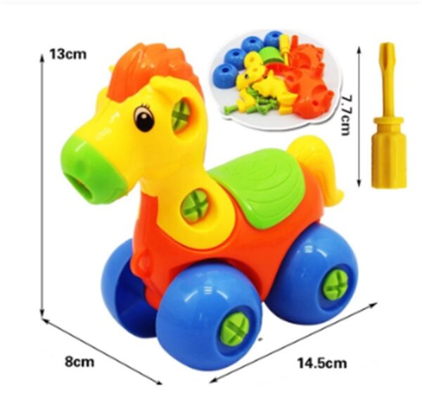 Children's Toys Detachable and Assembled Motorcycle Plastic Building Block Toys - Image 3
