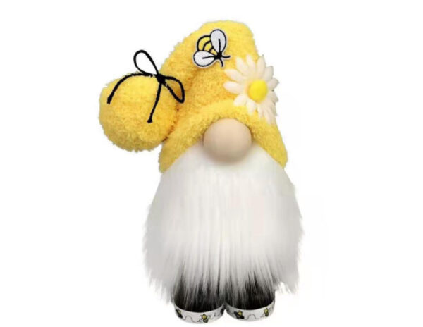 Sunflower Bumble Bee Striped Gnome Scandinavian Honey Bee Elfs Home Decorative Plush Doll Figurines Faceless Doll Ornament - Image 5