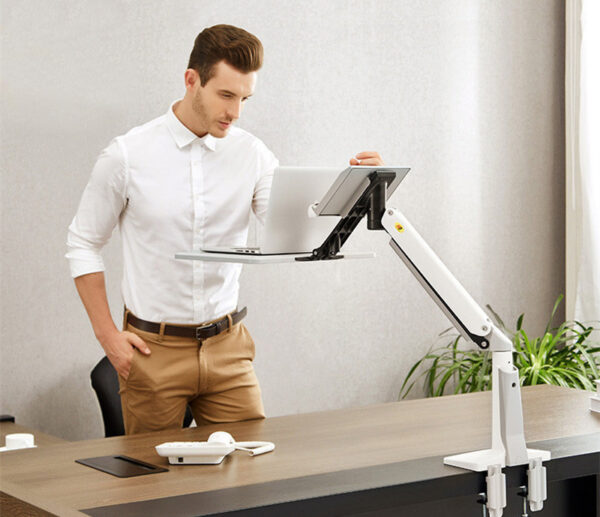F80 Computer Monitor Stand Desktop Lcd Dual Screen Telescopic Rotating Lifting Desktop Shelf F100A - Image 2