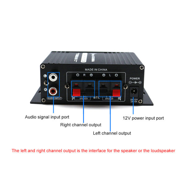 Black Computer Desktop Digital Computer Amplifier - Image 6