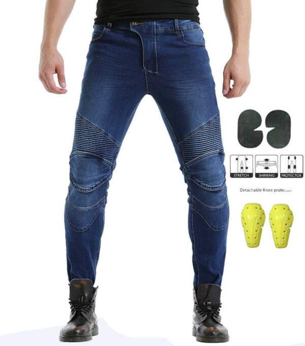 Kevlar Motorcycle Jeans Men And Women High Elastic Racing Pants - Image 4