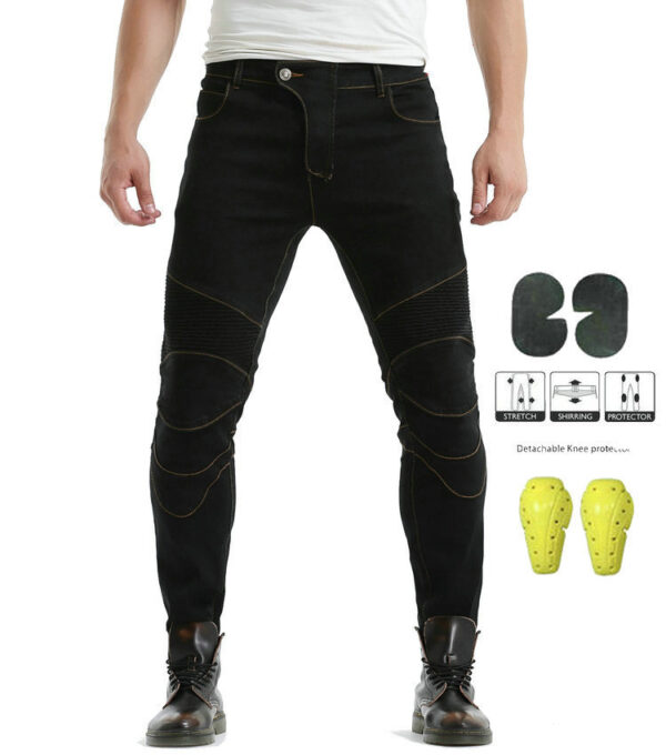 Kevlar Motorcycle Jeans Men And Women High Elastic Racing Pants - Image 5