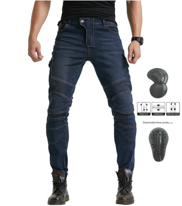 Kevlar Motorcycle Jeans Men And Women High Elastic Racing Pants - Image 2