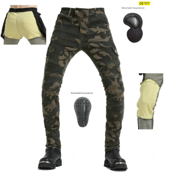 Kevlar Motorcycle Jeans Men And Women High Elastic Racing Pants - Image 8