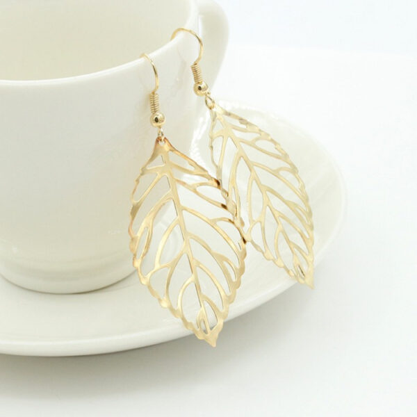Series Metal Leaf Earrings Earrings Earrings Jewelry - Image 4