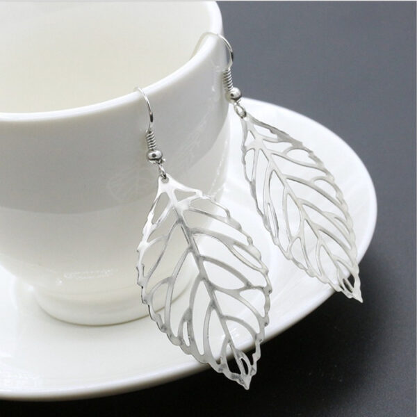 Series Metal Leaf Earrings Earrings Earrings Jewelry - Image 3