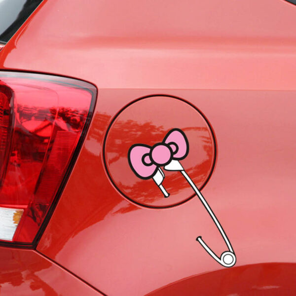 Creative Pin Bow Car Sticker - Image 3