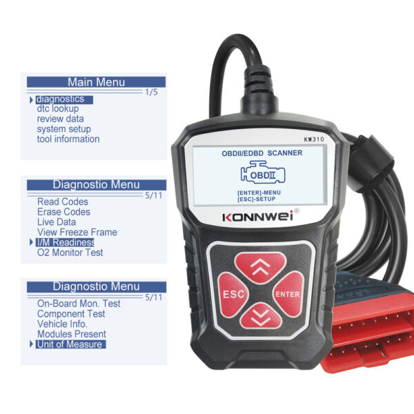 KW310 Car Diagnostic Scanner Scanner Barcode Reader Tool - Image 10
