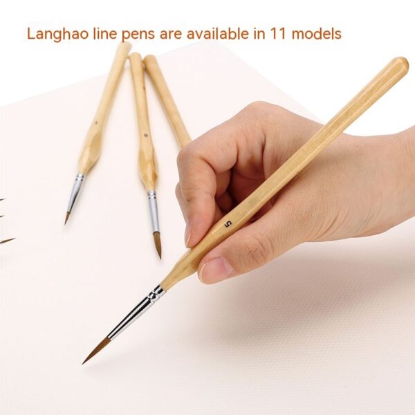 Ultra-fine Three-side Hook Line Pen Watercolor Gouache Fine Pen Outline Pigment Liner Painting Feature Brush Ultra-fine Chinese Painting Hand-painted - Image 9