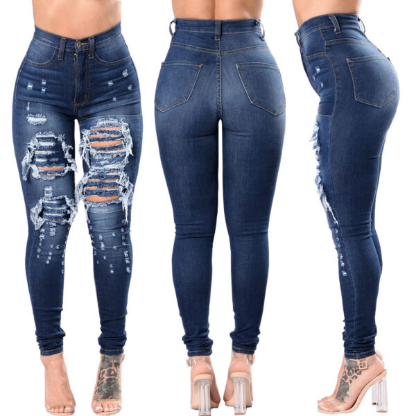 Women's ripped jeans pants - Image 9