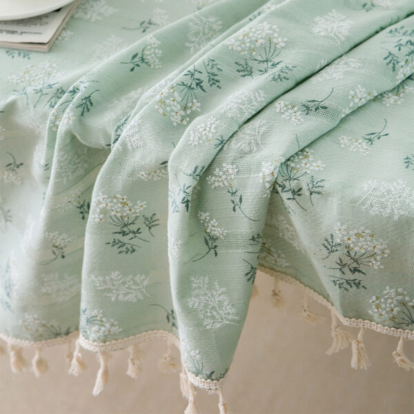 Rural Fresh Floral Rectangular Dining Table Cloth - Image 4