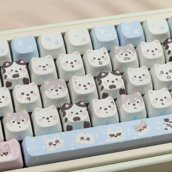 Cute Puppy Full Set PBT Sublimation Key Cap For Keyboards - Image 6