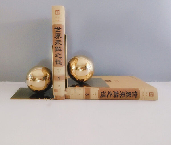 Modern Metal Ball Bookends Books Rely On Books - Image 2