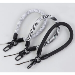 Mobile Phone Short Polyester Rope Anti-theft Wrist Strap Keychain