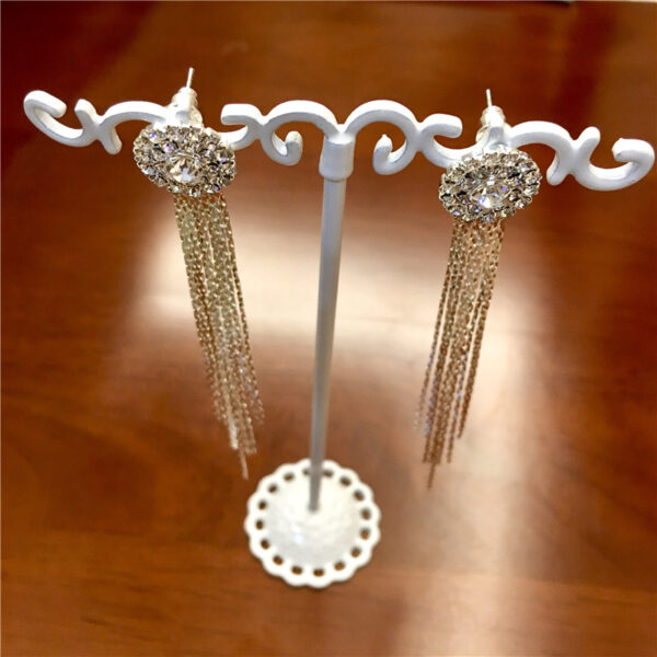 Crystal tassel earrings earrings - Image 4
