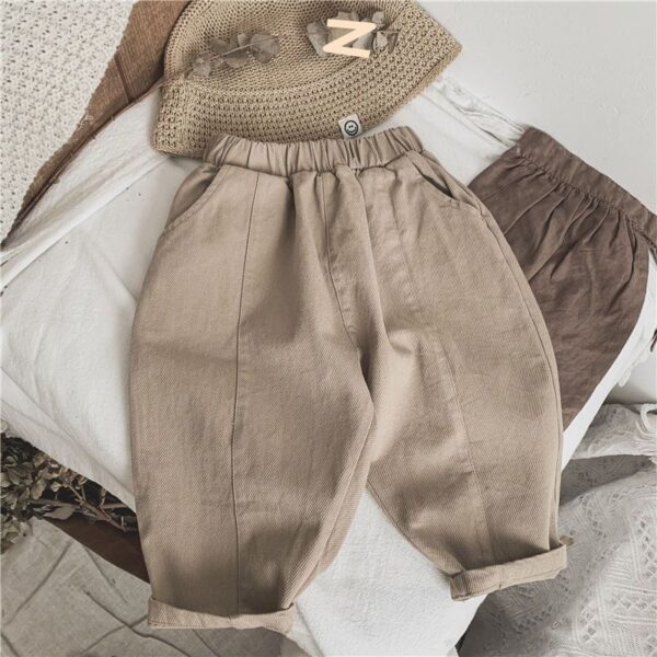 Children's Line-pressing Casual Pants Boys And Girls Baby Pants Spring And Autumn Clothing - Image 3