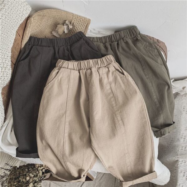 Children's Line-pressing Casual Pants Boys And Girls Baby Pants Spring And Autumn Clothing - Image 4