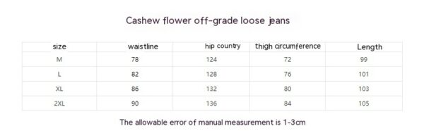 Retro Pu Shuai Worn Looking Washed-out Cashew Flower Loose Profile Jeans For Men - Image 8